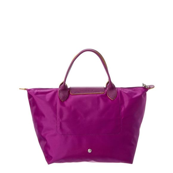 Longchamp Le Pliage Club Medium Nylon Short Handle Tote, Purple - Picture 2 of 4